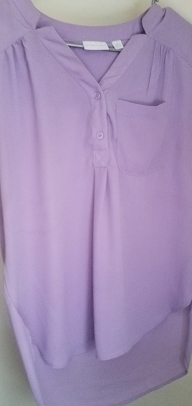 NY&C Light Purple Summery Cap Sleeve Blouse - Picture 1 of 3